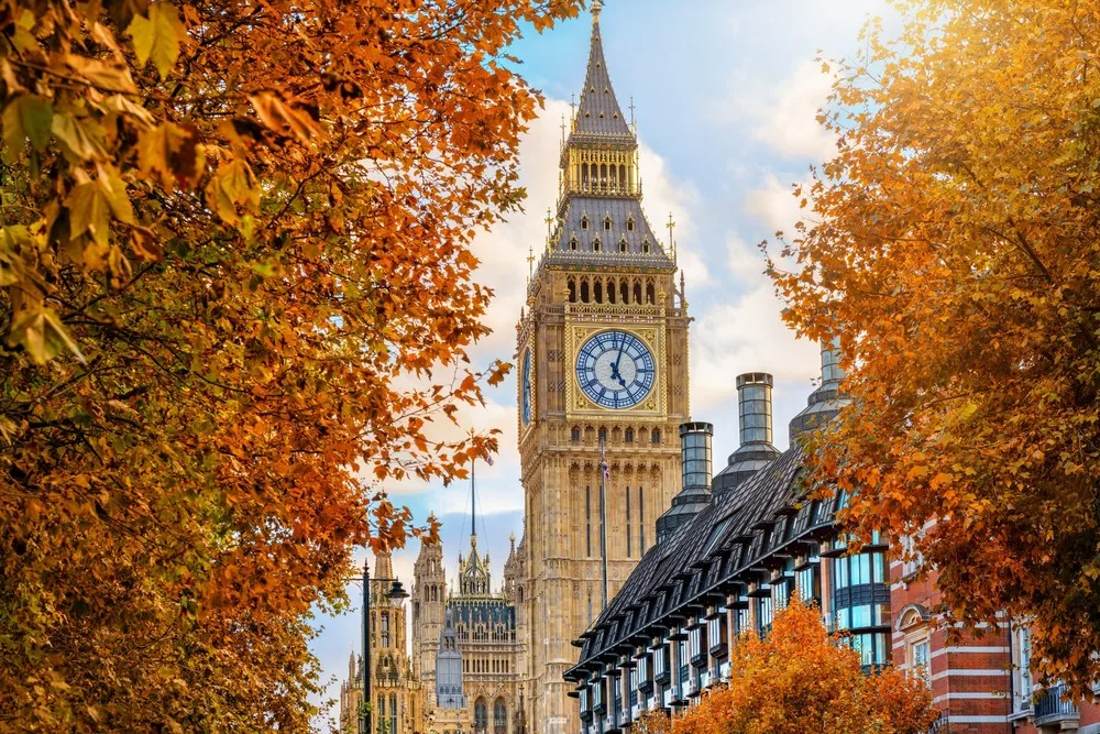 Westminster, London, in autumn.